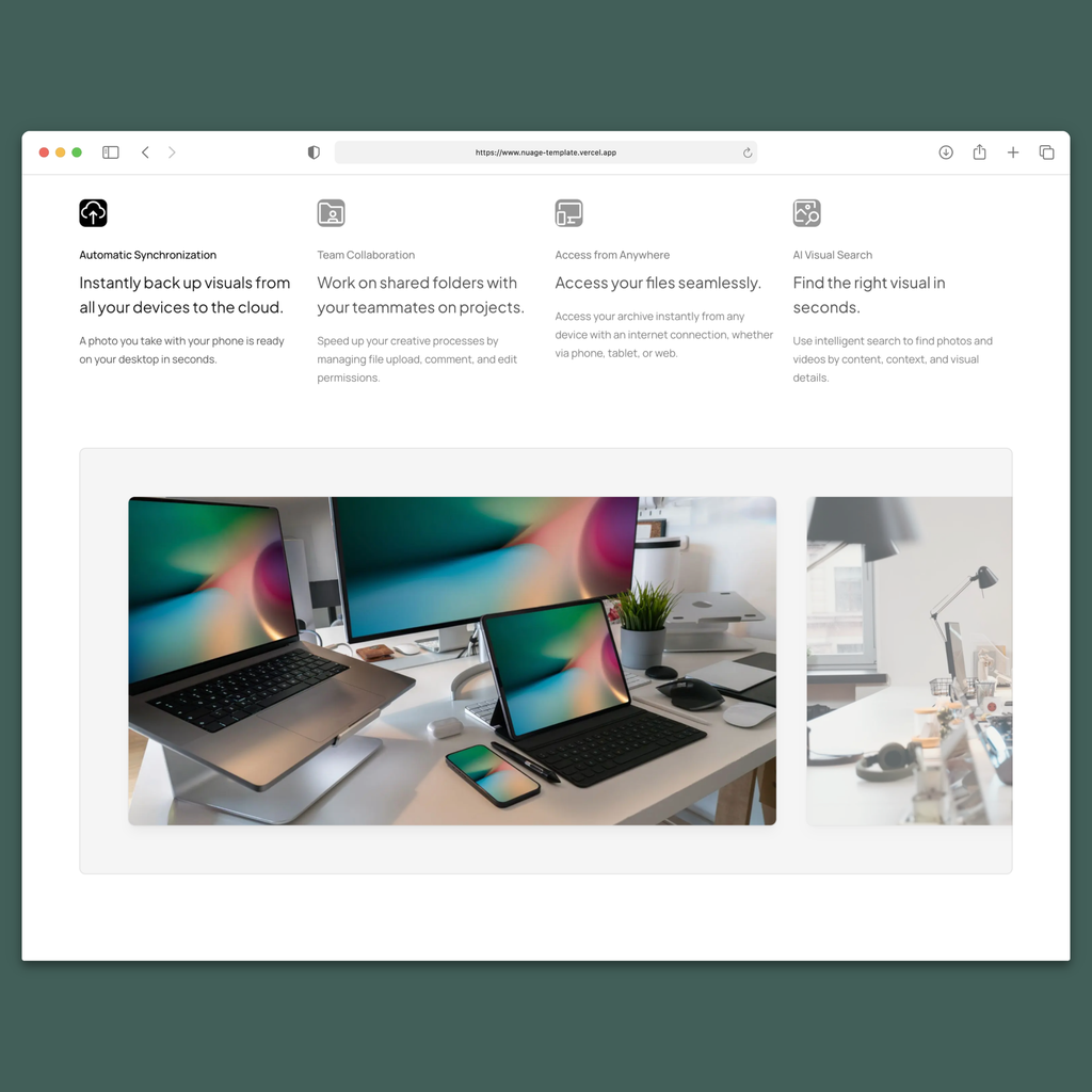 Nuage – Multilingual Next.js 16 SaaS Landing Page Template