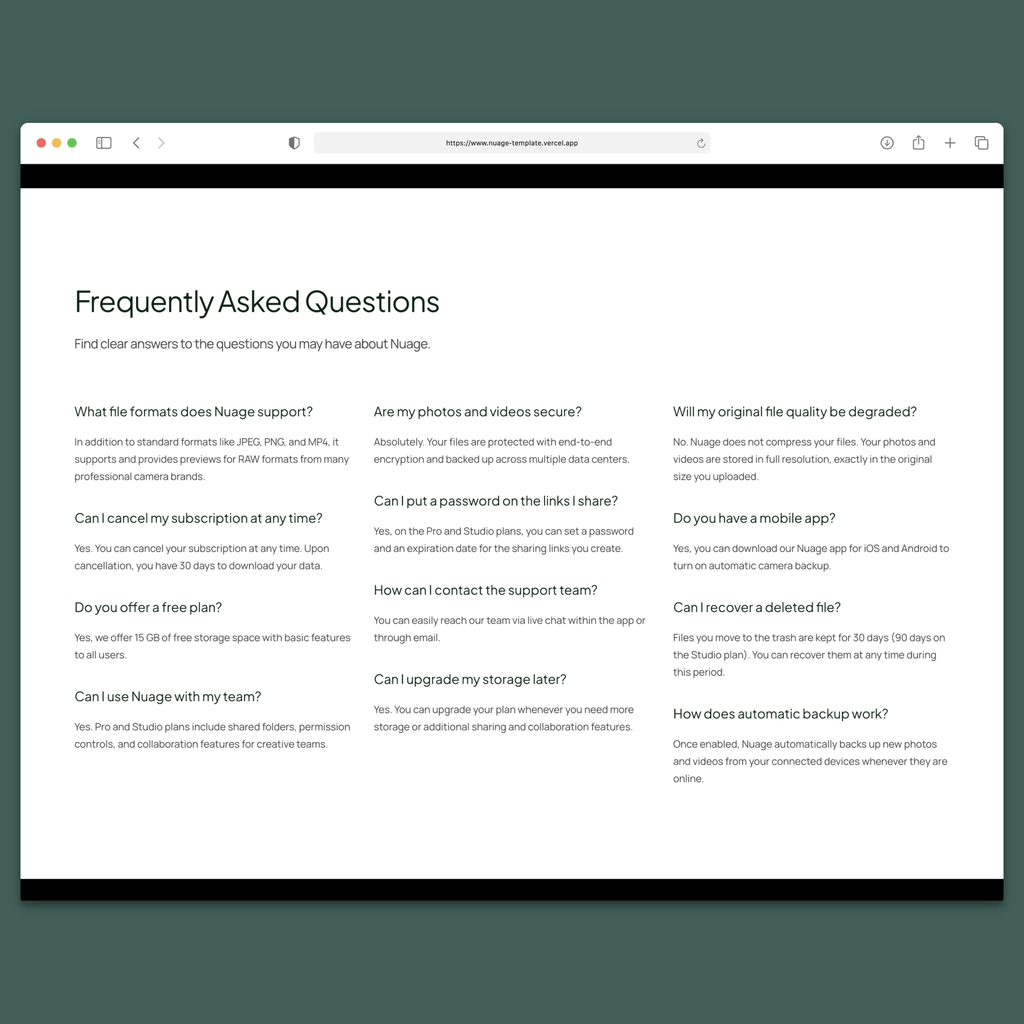 Nuage – Multilingual Next.js 16 SaaS Landing Page Template